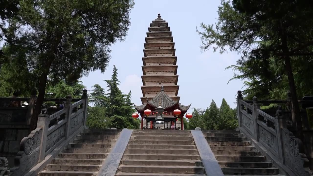 洛阳白马寺齐云塔视频素材