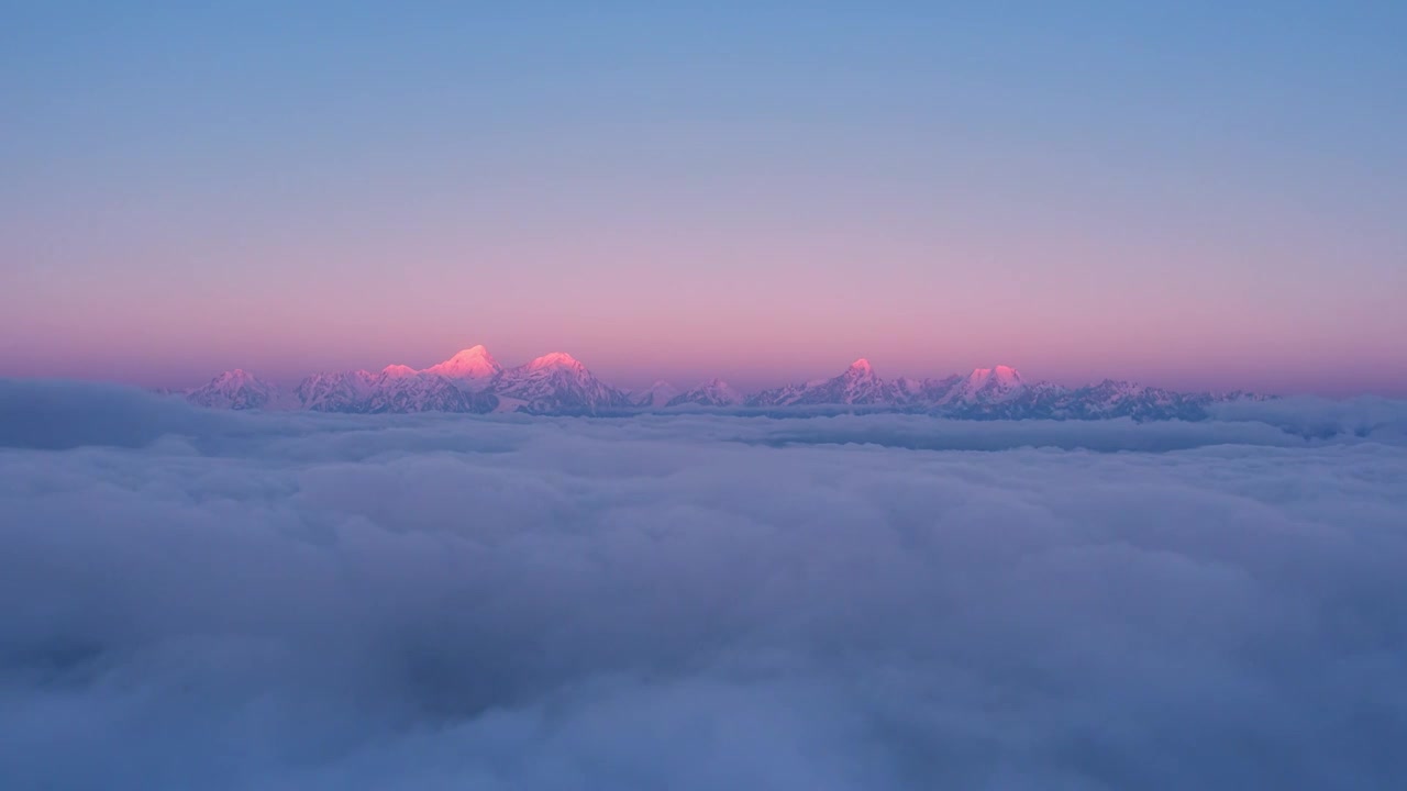 雪山云海日出视频素材