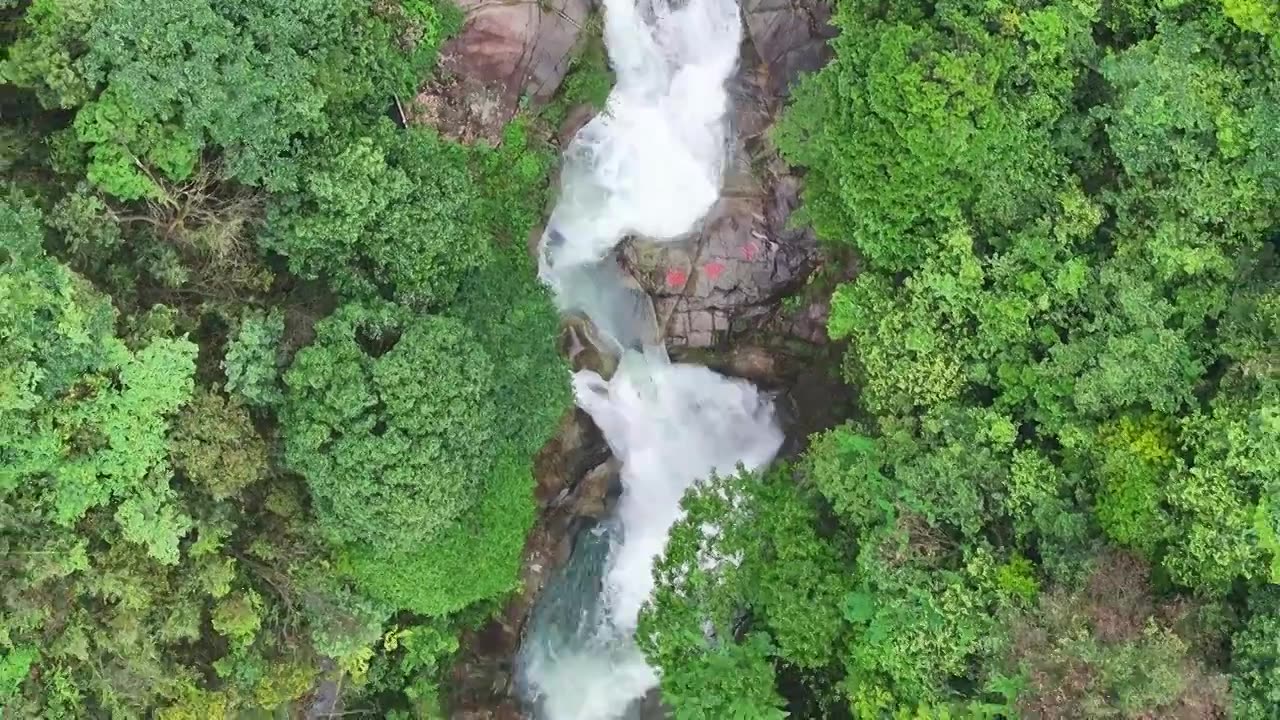 湖南郴州东江湖龙景峡谷瀑布视频素材