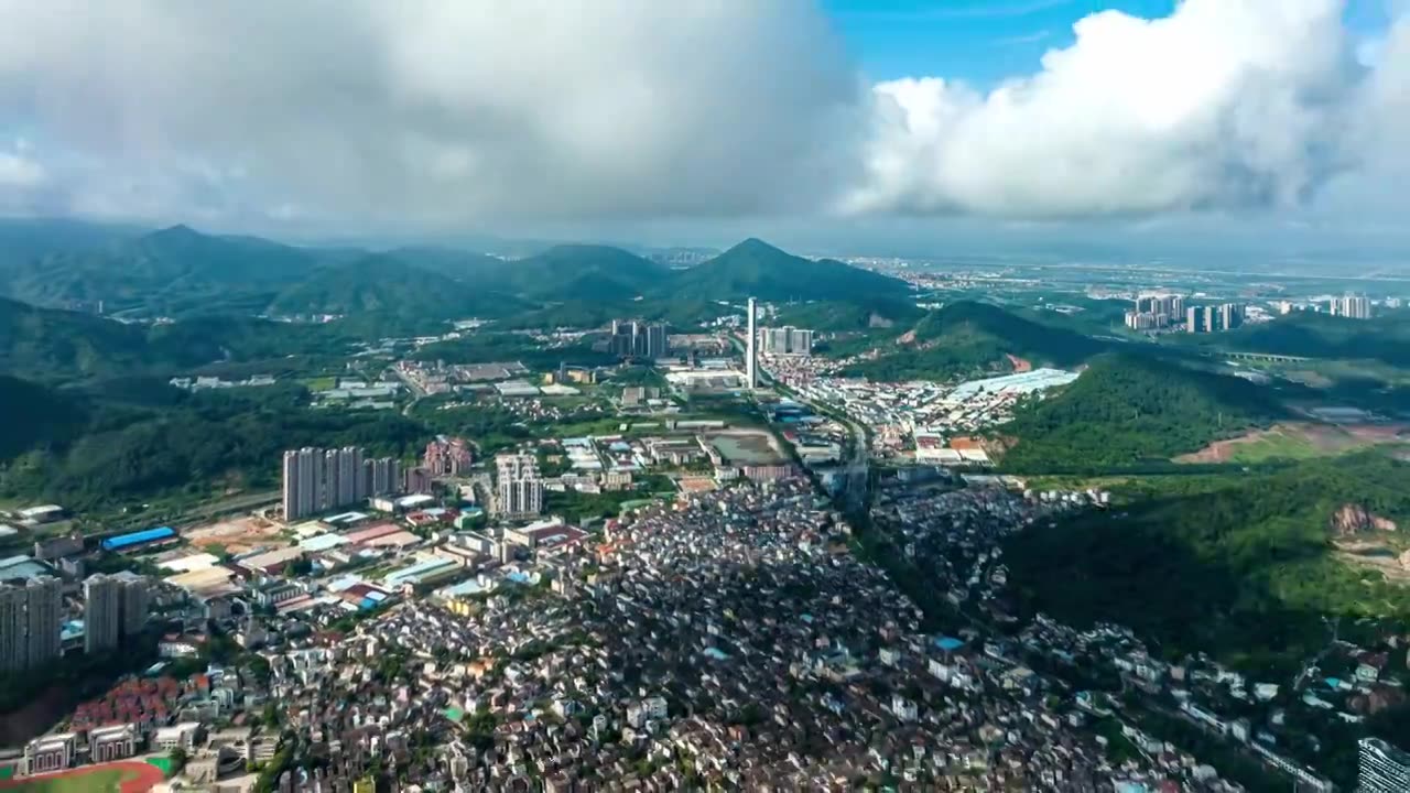 广东中山市南区城市风光航拍延时视频下载