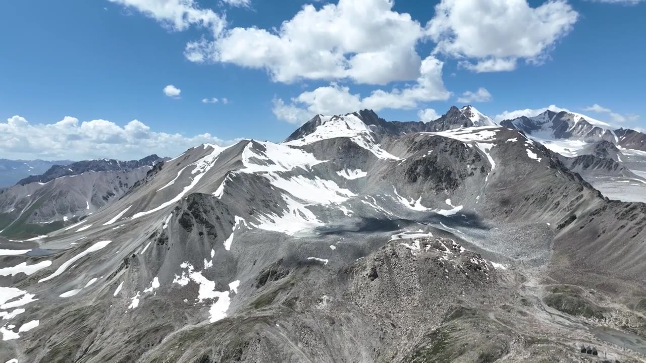 新疆伊犁独库公路雪山天山视频下载