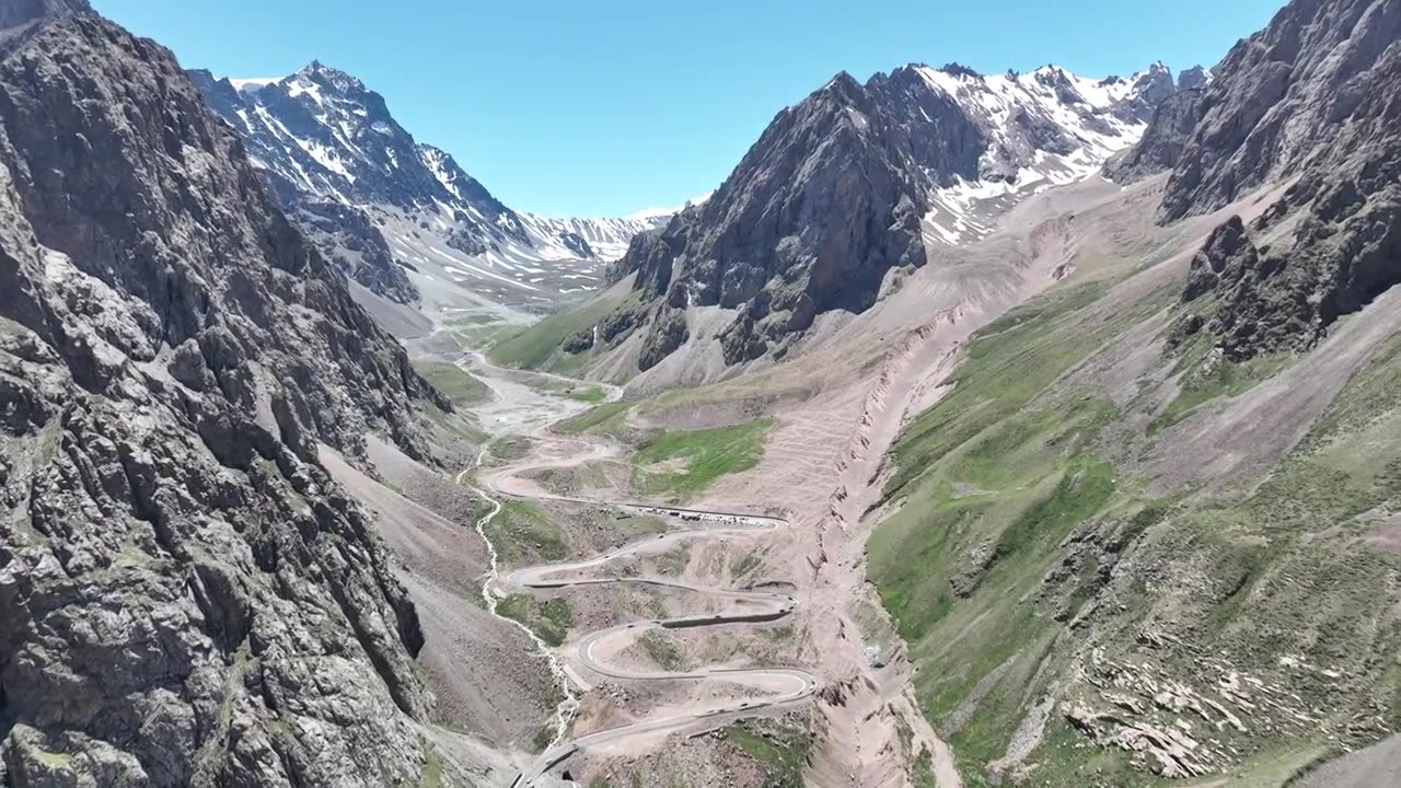 新疆伊犁独库公路雪山天山视频素材