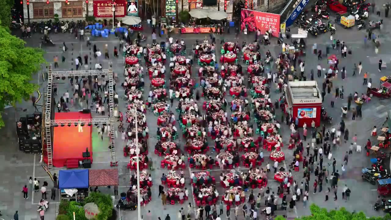 重庆市荣昌区第二届千人龙虾节视频素材