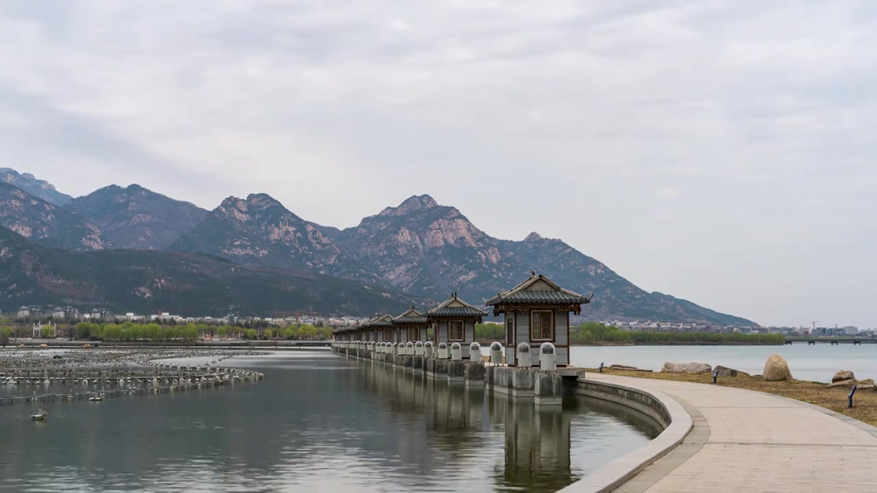 泰安西湖景色视频素材