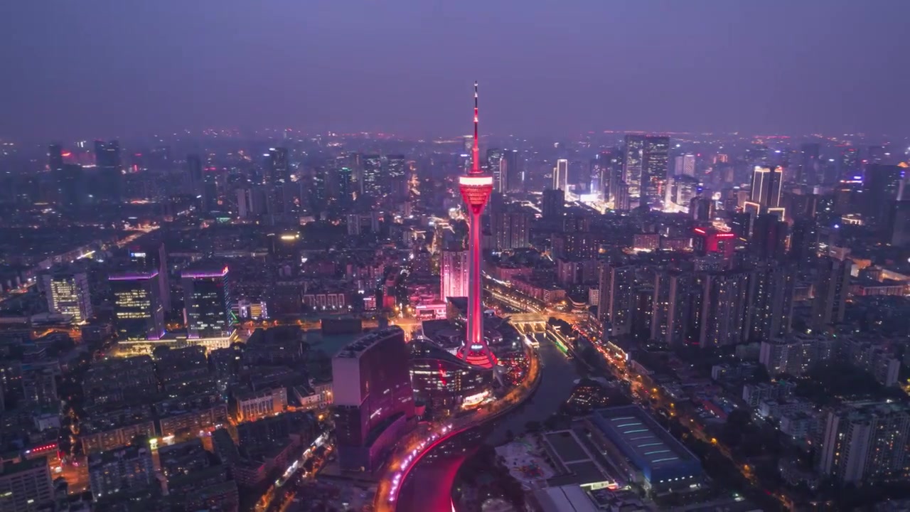 成都夜景延时视频素材