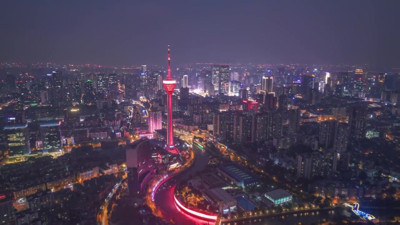 成都夜景延时视频素材