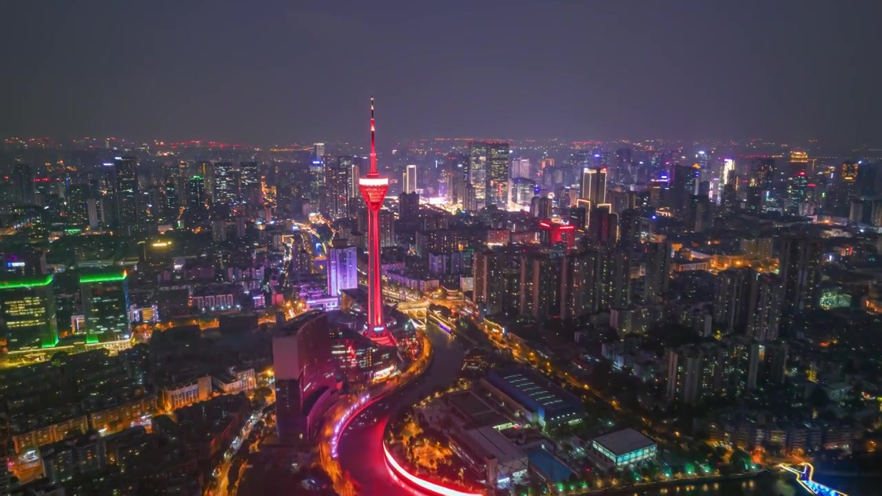 成都夜景延时视频素材