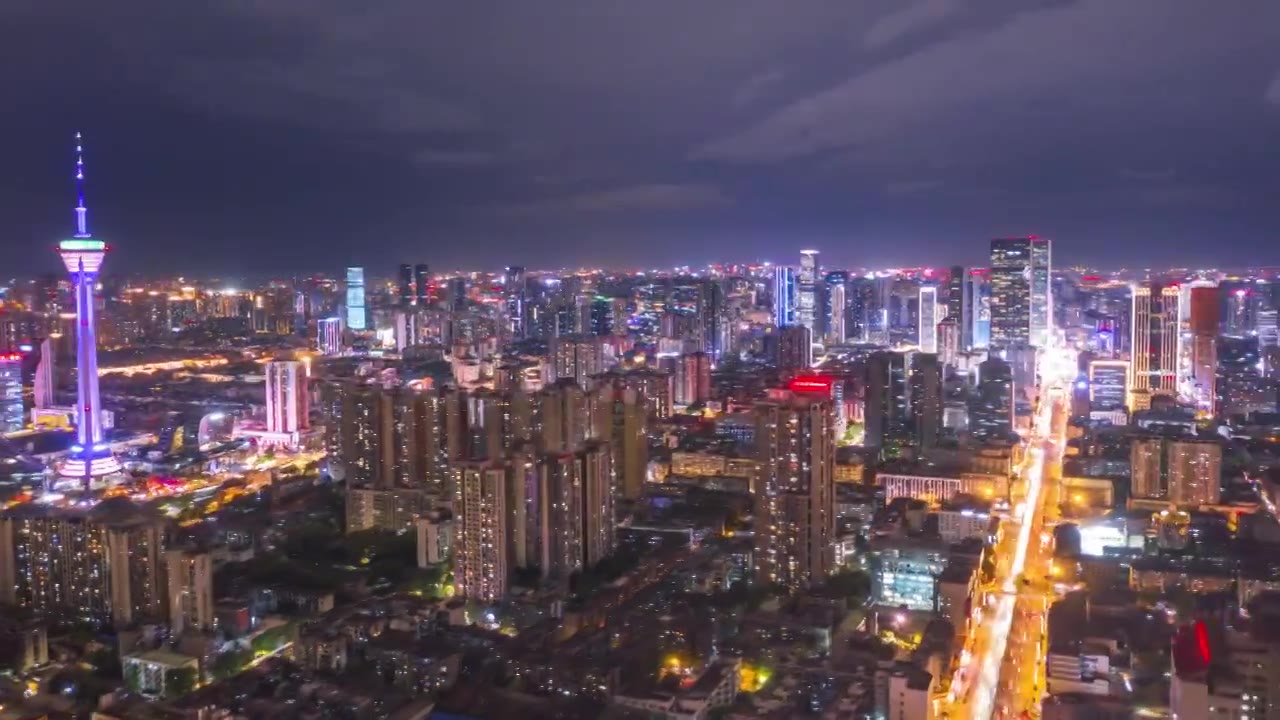 成都夜景延时视频素材