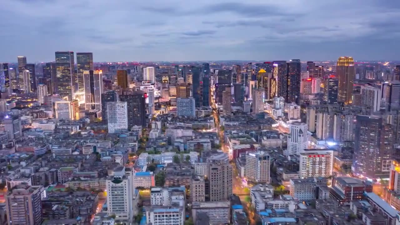 成都夜景延时视频素材