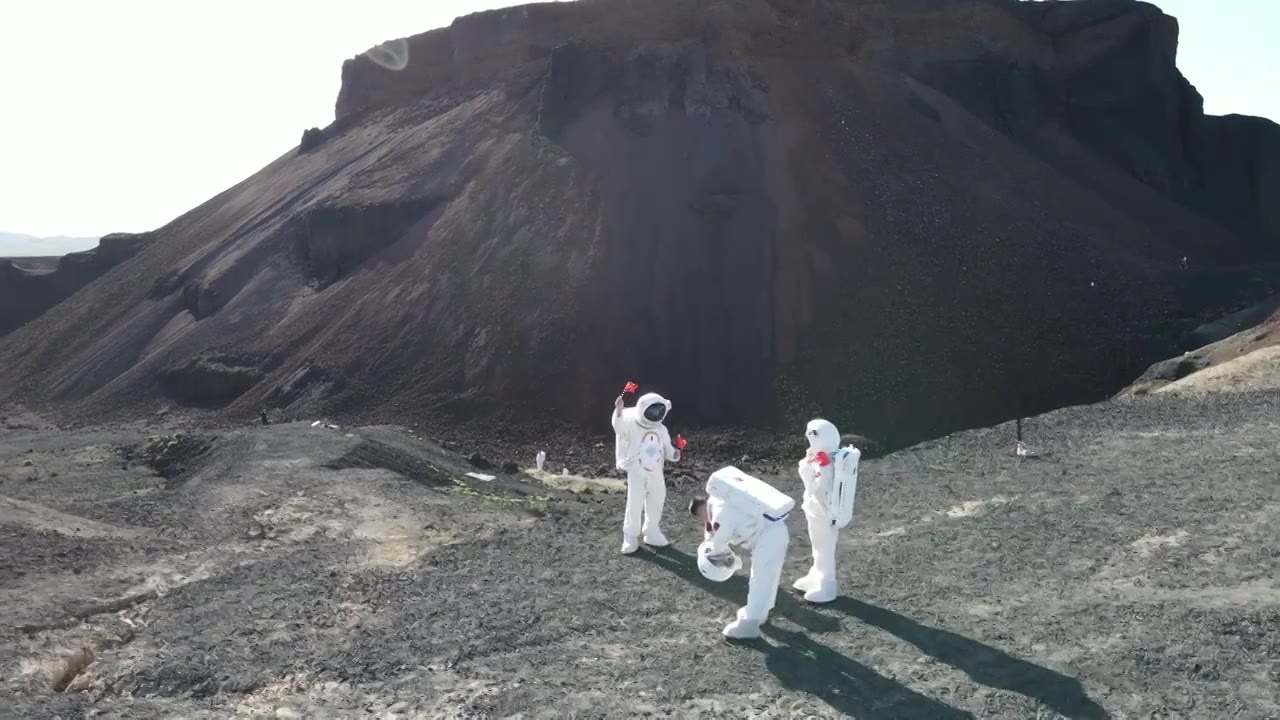 【4k航拍】内蒙古乌兰哈达火山地质公园视频素材