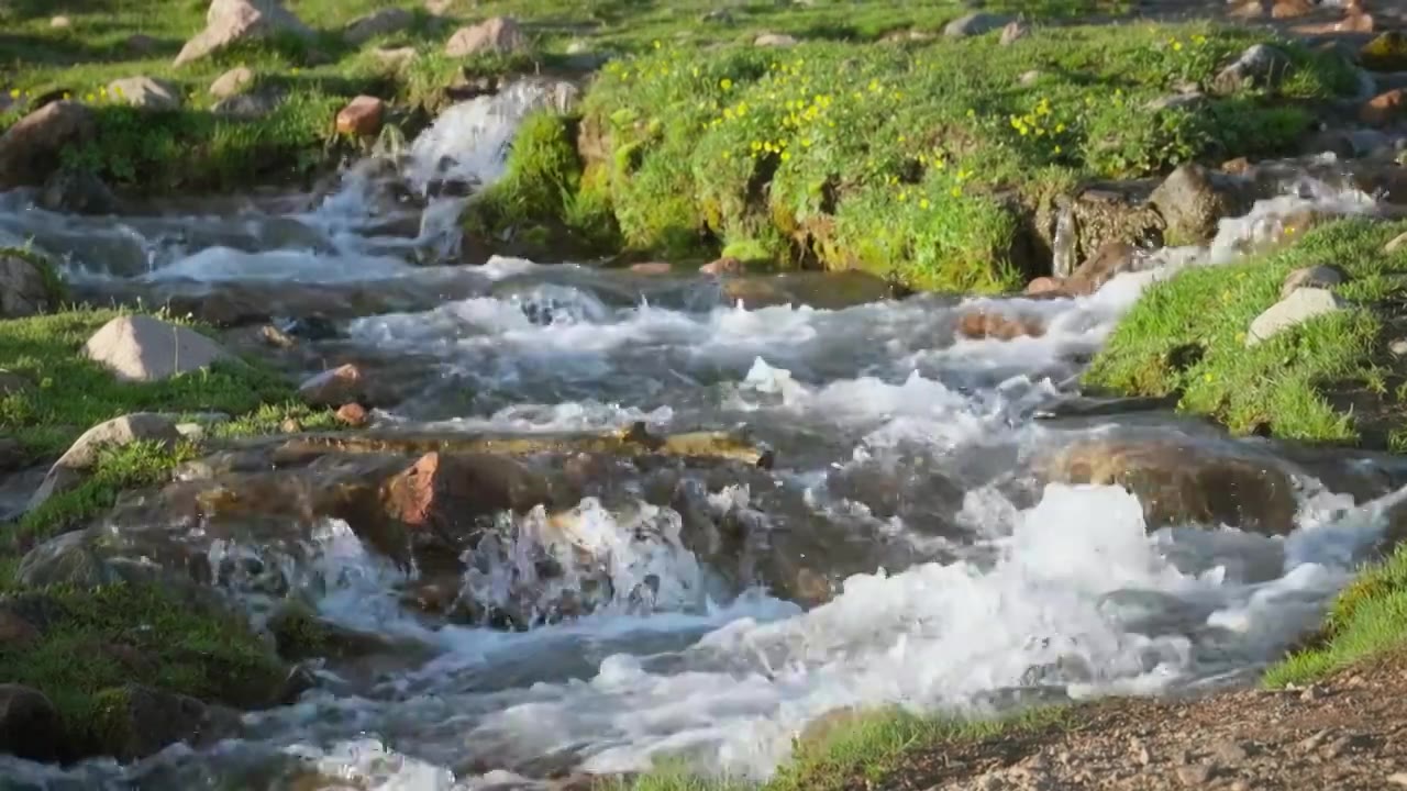 山间溪流升格视频素材