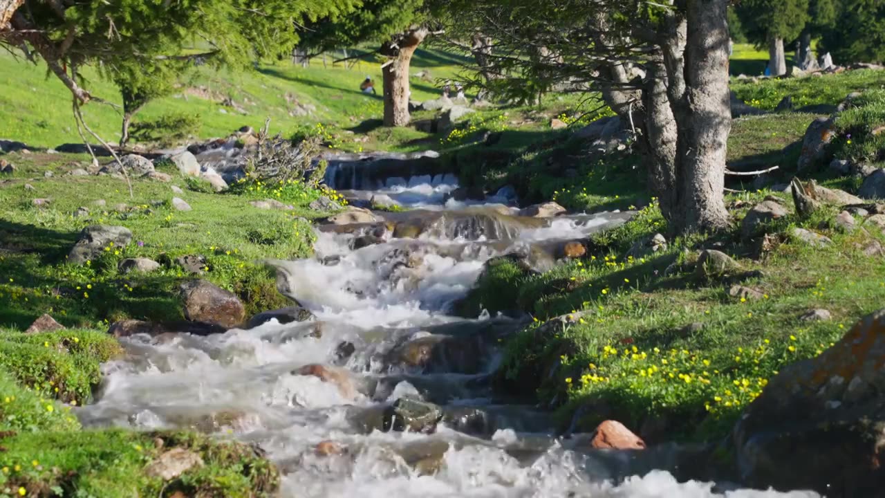 山间溪流升格视频素材