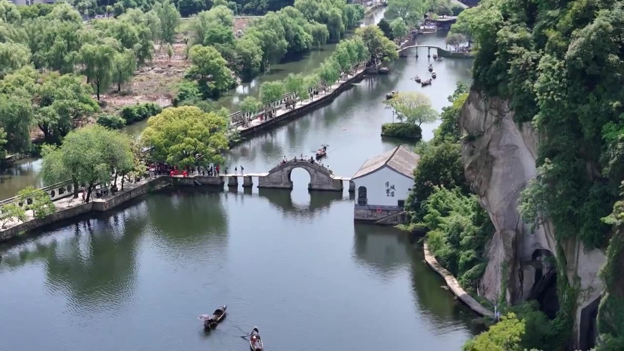 浙江绍兴东湖风景区视频素材