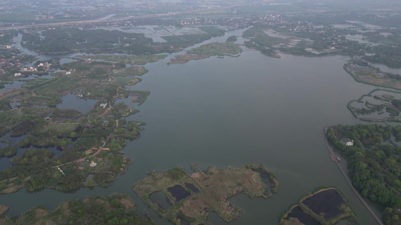 浙江湖州下渚湖景区视频素材