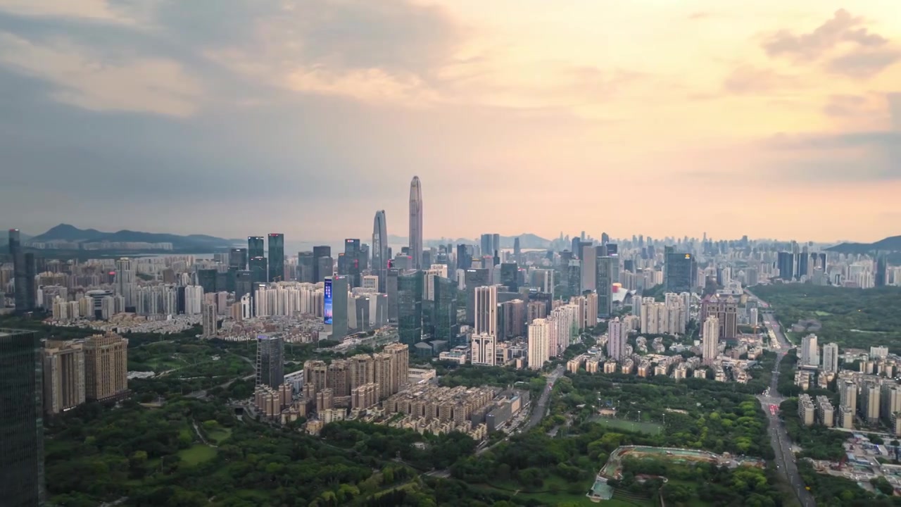 深圳福田平安金融大厦延时合集城市云海夜景视频素材