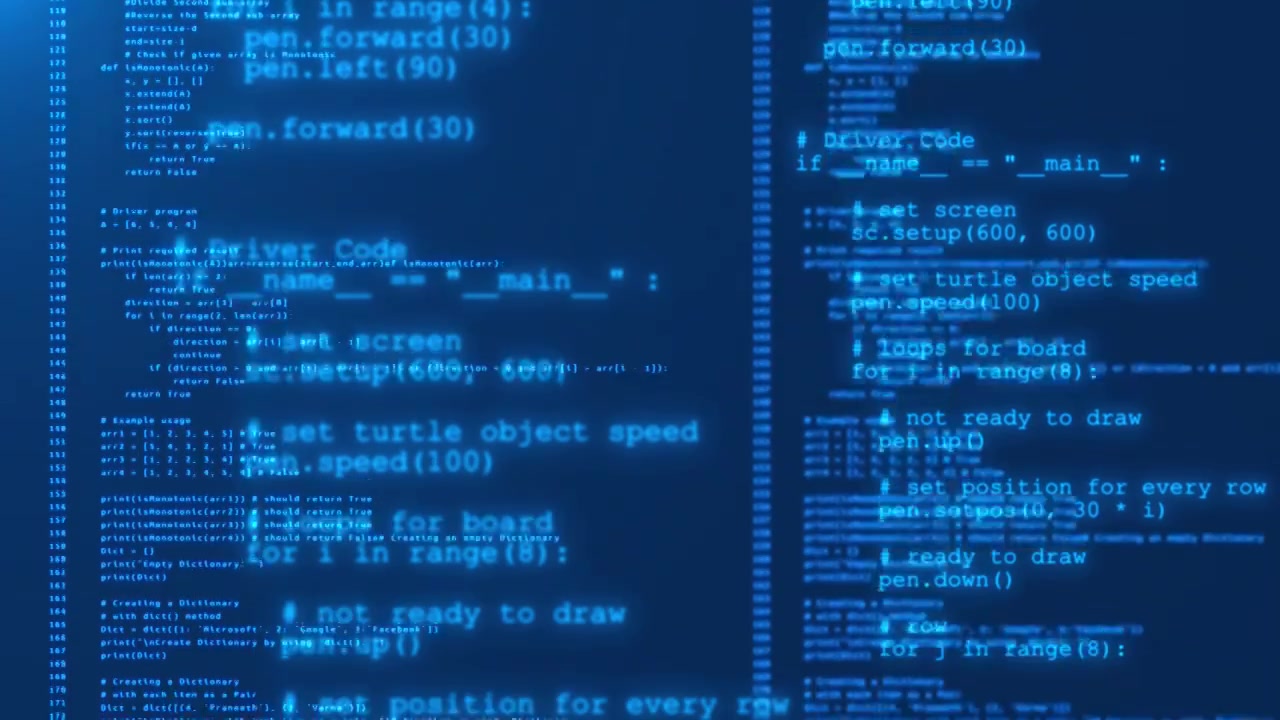 4K编程代码在电脑屏幕上运行视频素材