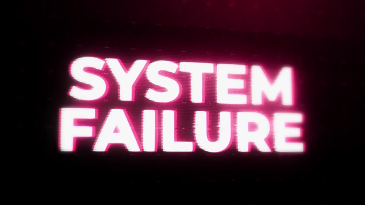 System Failure Warning Alert Error Message视频素材