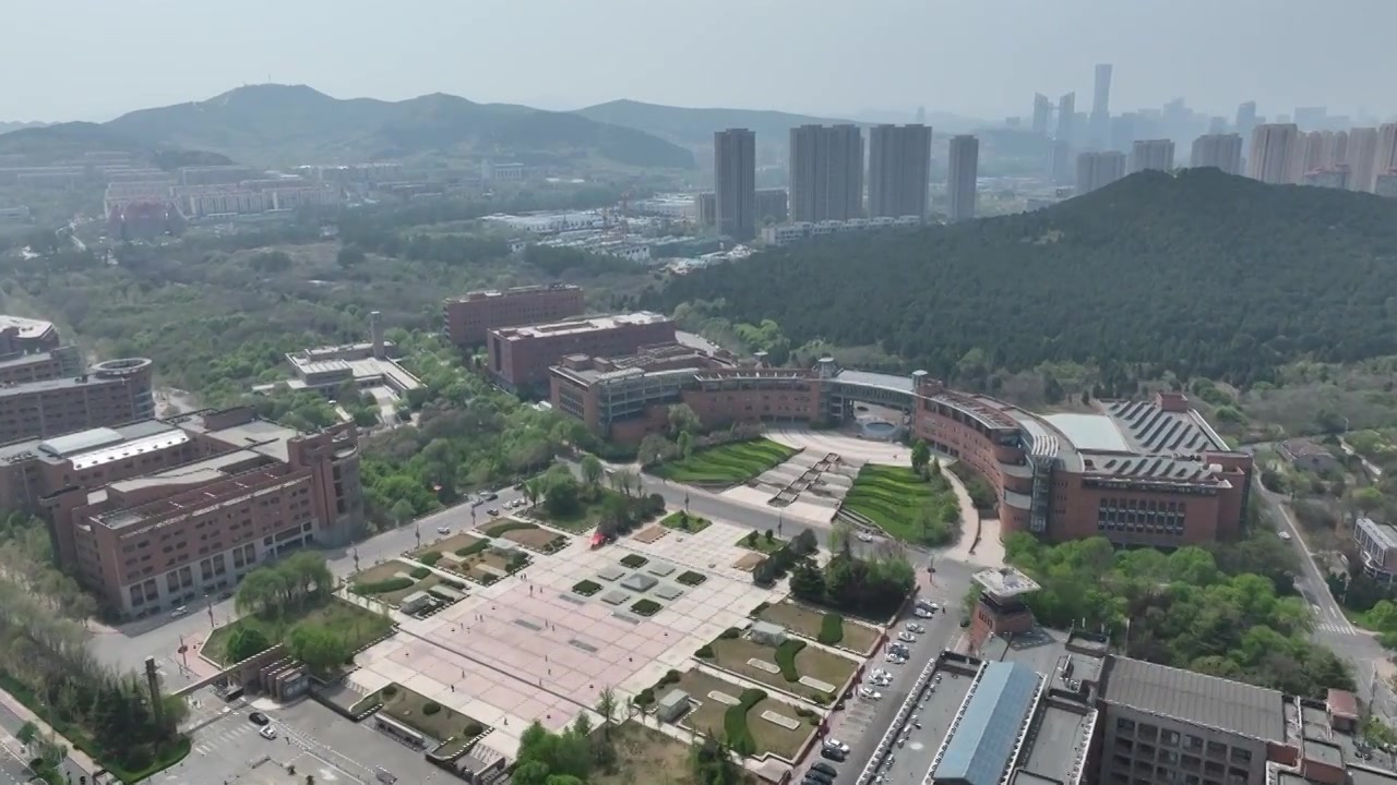 山东建筑大学航拍视频素材