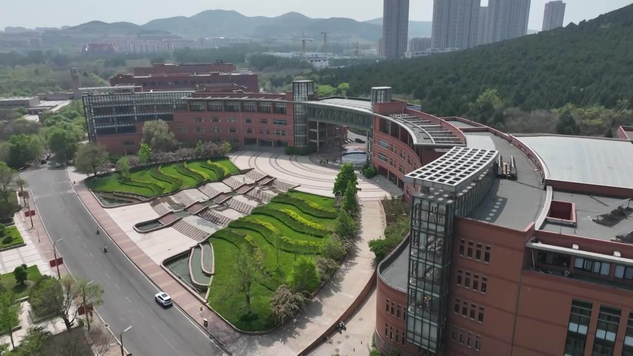 山东建筑大学航拍视频素材