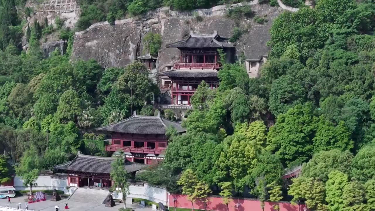 四川广元皇泽寺视频素材