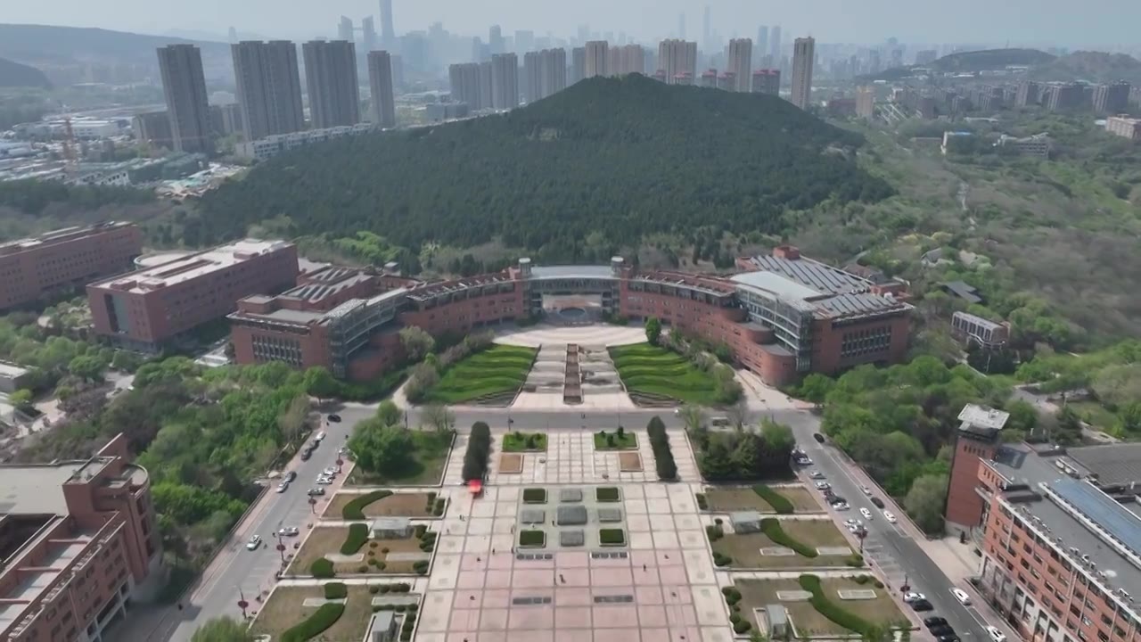 山东建筑大学航拍视频素材