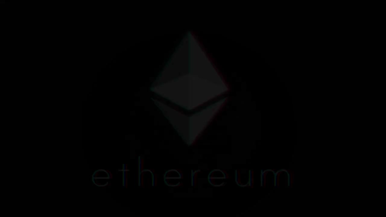 发光粒子的加密货币以太坊。背景3 d。Etherium视频素材