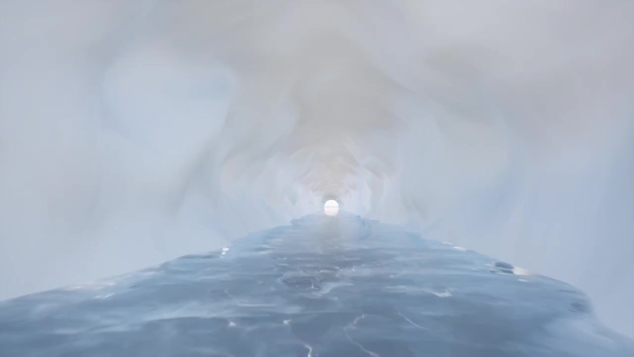 蓝冰洞冰雪自然景观视频素材
