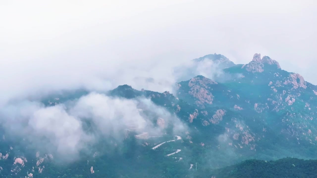 山东日照市九仙山风景区云海视频下载