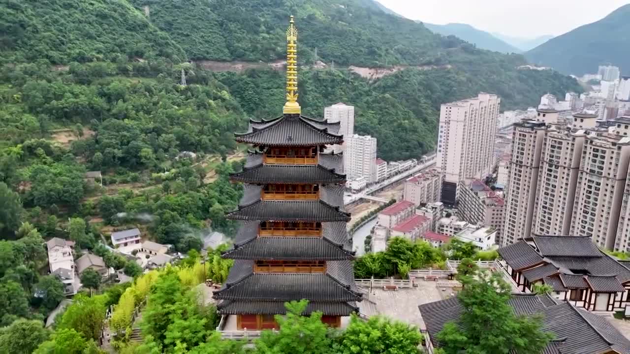 商洛市镇安县金台山文化旅游区视频素材