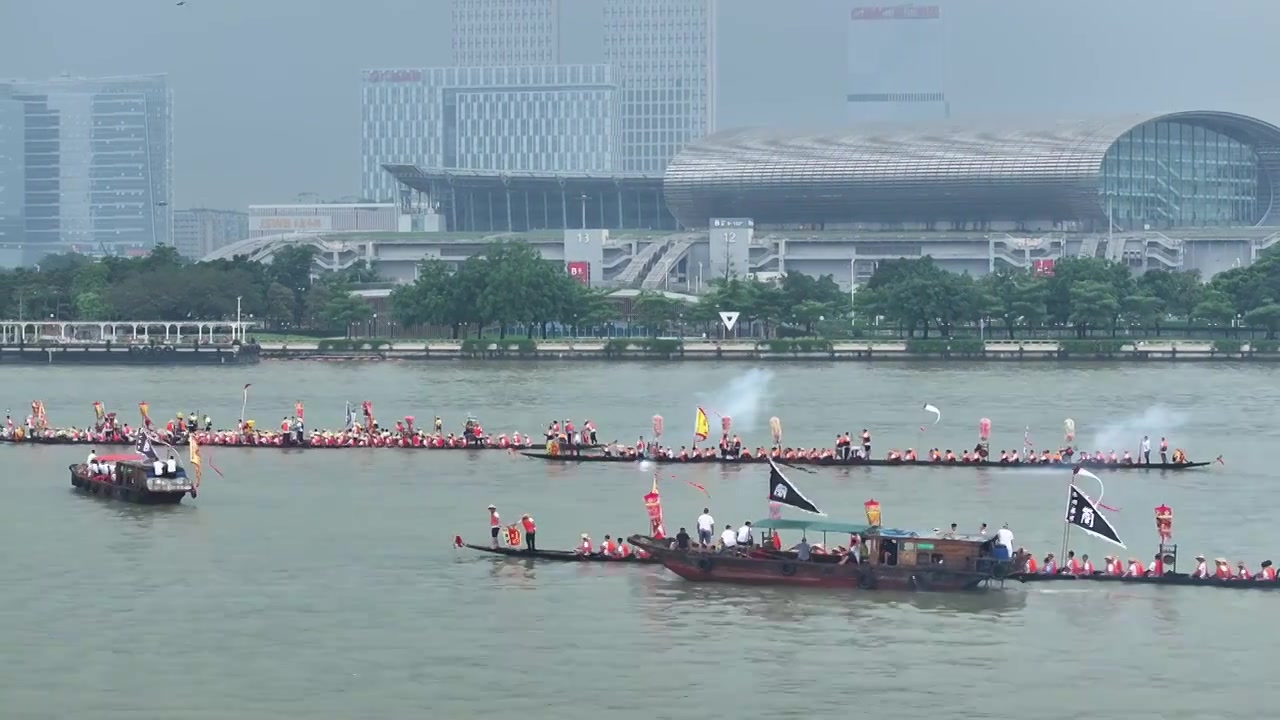 中国广东省广州市天河区程介村招景视频素材