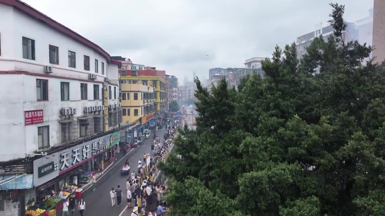 中国广东省广州市海珠区大塘招景视频素材