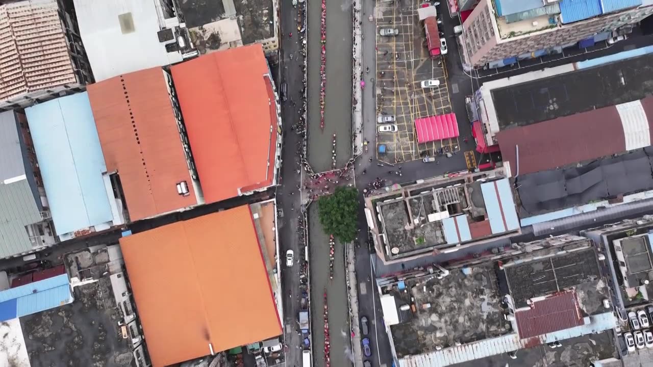 中国广东省广州市海珠区大塘招景视频素材