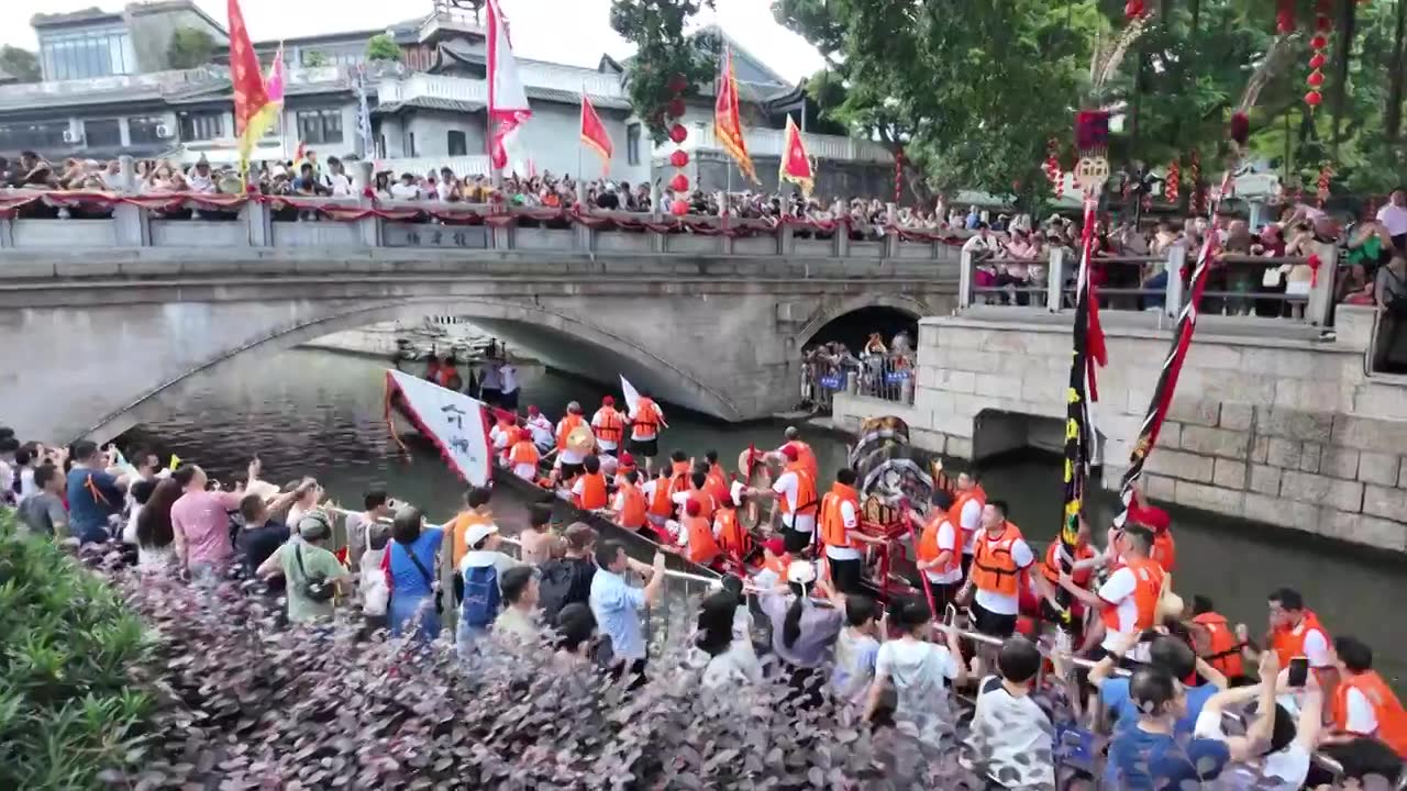 中国广东省广州市荔湾区荔湾湖招景视频素材