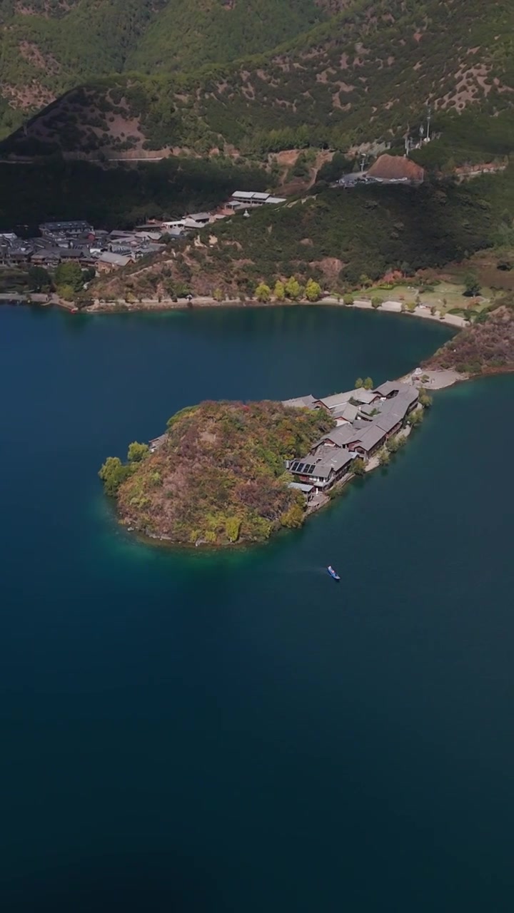 泸沽湖里格半岛视频素材