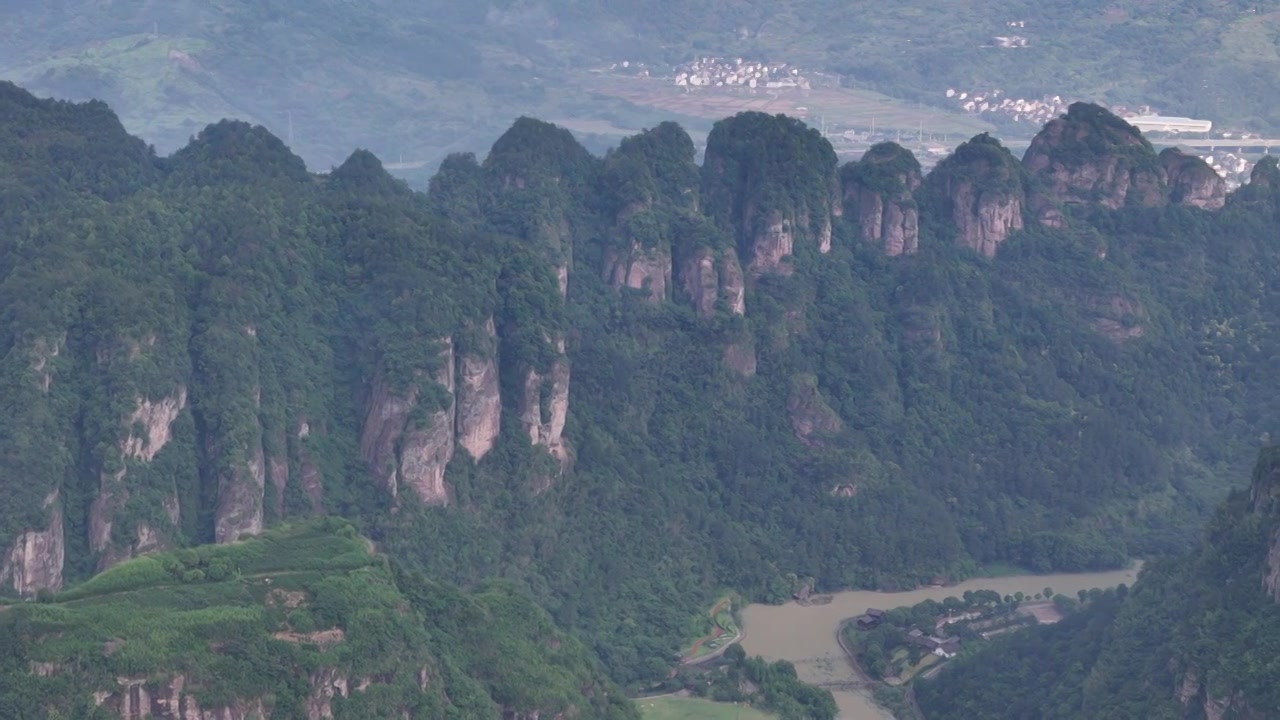 4k航拍-户外徒步胜地-浙江绍兴安山古道-十九峰视频下载