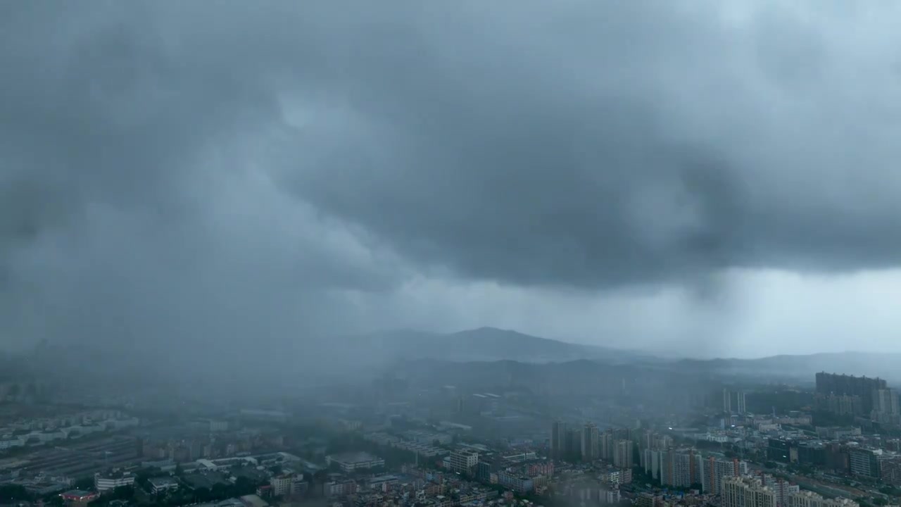 广东东莞暴雨天气延时拍摄视频下载