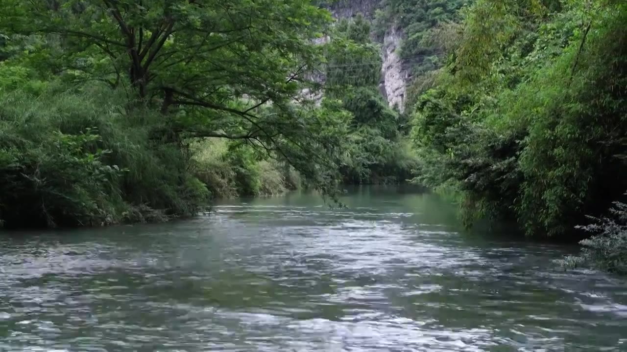 贵州农村风光河流视频素材