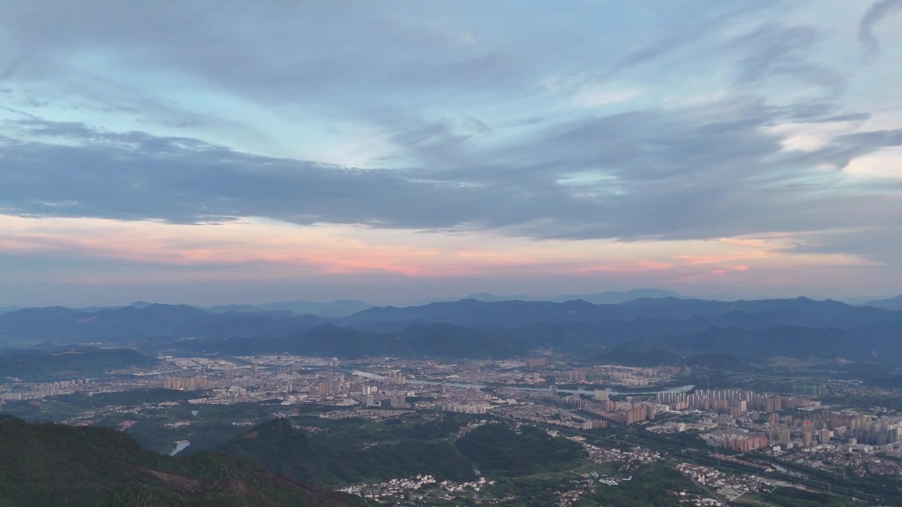 4k航拍-云海空镜背景-浙江台州天台山5A风景区视频素材