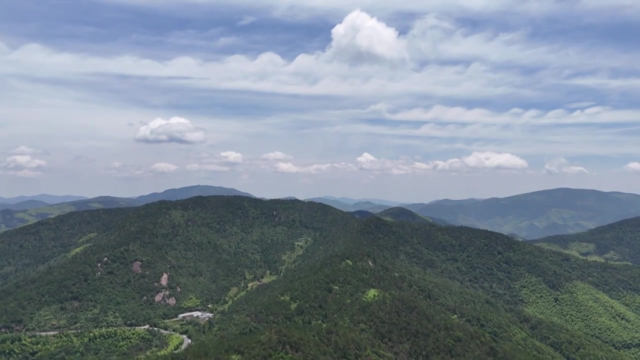 4k航拍-云海空镜背景-浙江台州天台山5A风景区视频素材