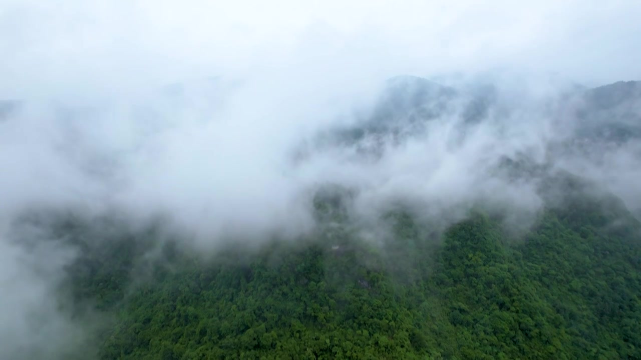 4K张家界山峰河流云雾自然风光航拍视频视频素材