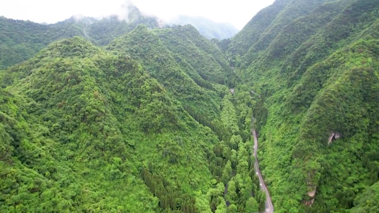 4K遵义娄山关景区自然风光云雾航拍视频视频素材