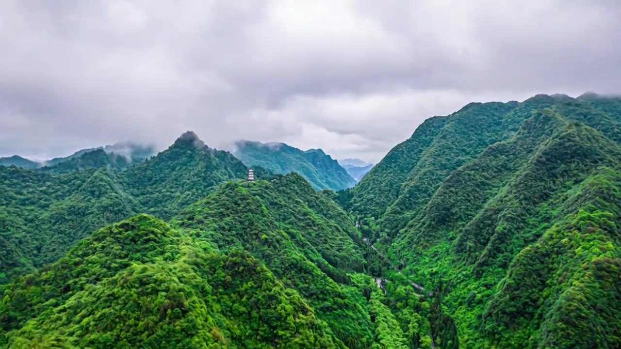 8K遵义娄山关景区自然风光航拍延时视频素材