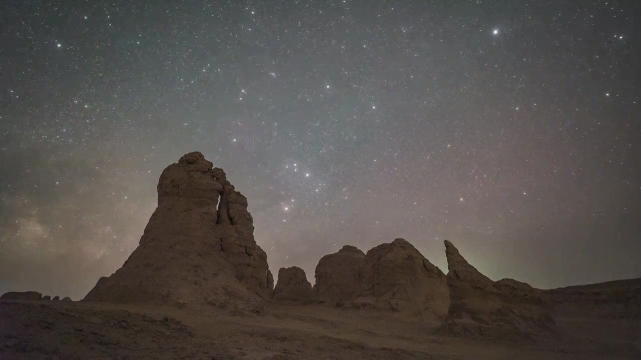 俄博梁壮美的星空延时视频视频素材