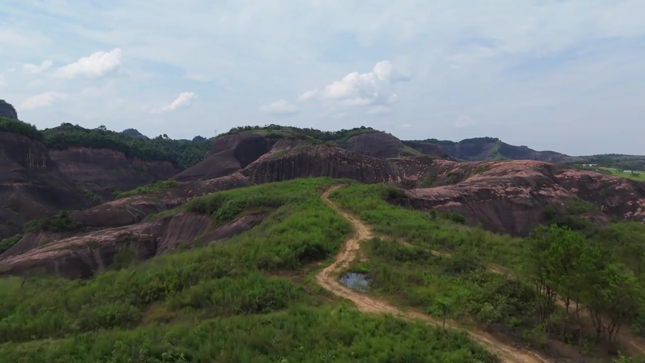 郴州马皇丘峡谷航拍视频素材