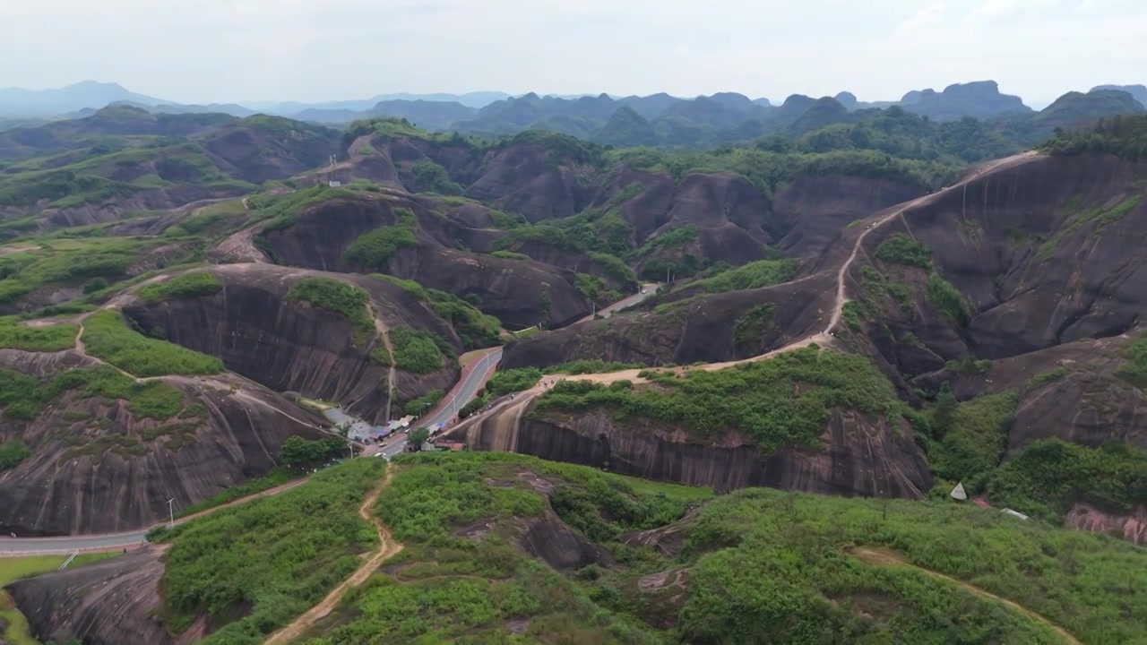 郴州马皇丘峡谷航拍视频素材