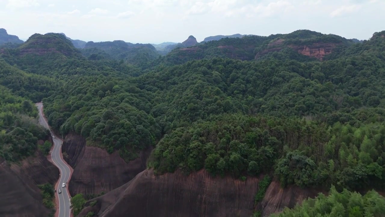 郴州马皇丘峡谷航拍视频素材