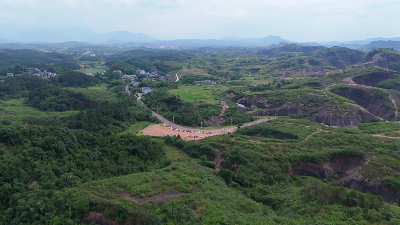 郴州马皇丘峡谷航拍视频素材