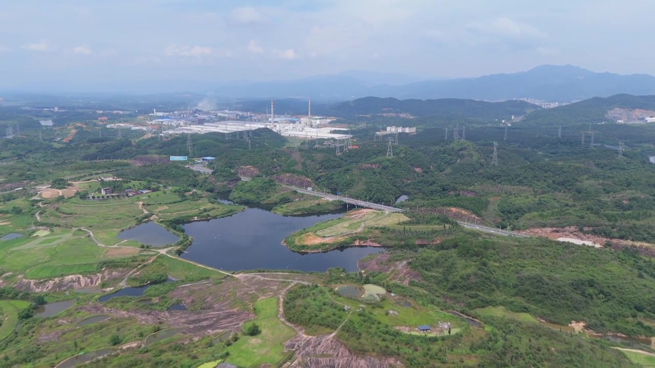 郴州马皇丘峡谷航拍视频素材