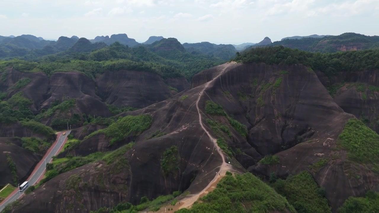 郴州马皇丘峡谷航拍视频素材