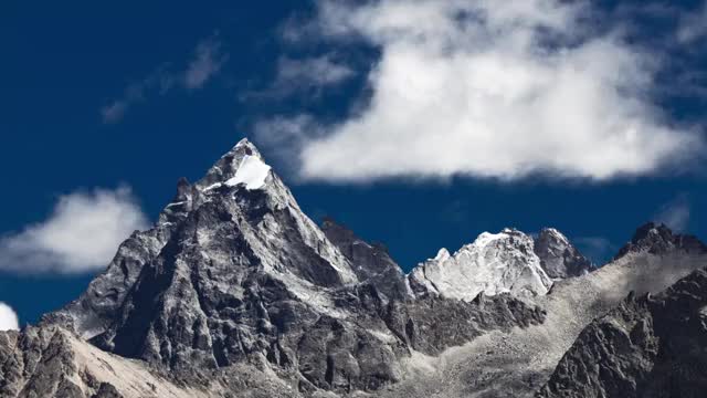 四姑娘山雪山延时视频素材